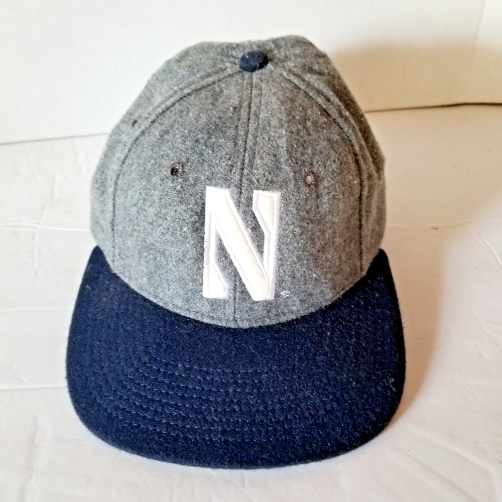 Northwestern Mens Gray  Adjustable Back Strap  Cap